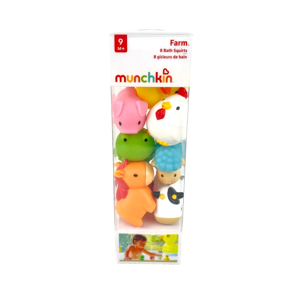 NEW Munchkin Farm Bath Squirts 8-Pack • 9M+ Baby Bath Toys Float & Squirt - Fun